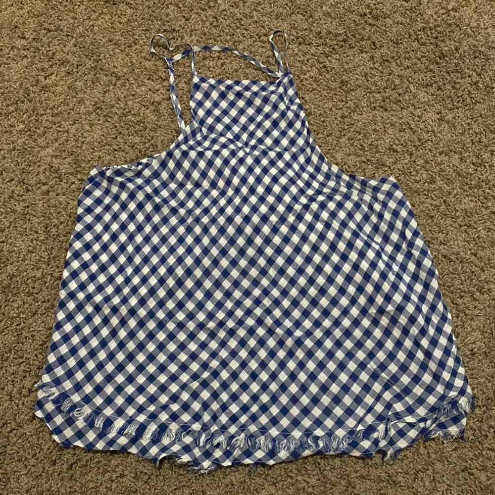 Blue gingham tank